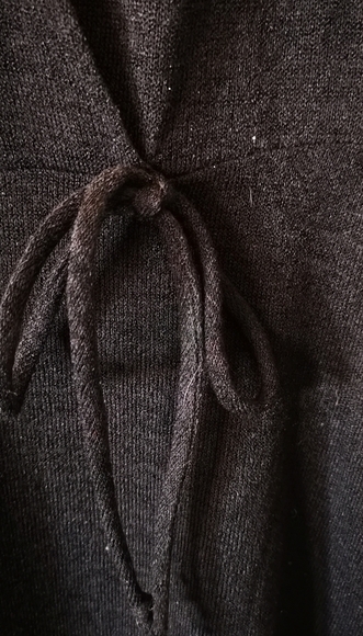 𝅺MONTEAU Black Cross-Over Front Knit Dress XS New - Picture 4 of 5